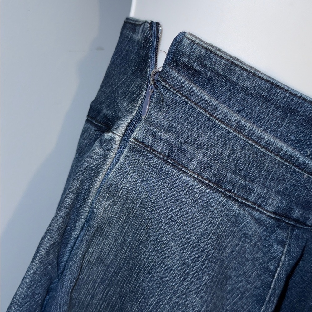 Denim Skort with Flared Hem - Size Unknown - Picture 5 of 7